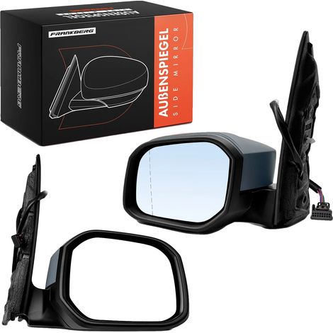 Espejo retrovisor exterior, color gris, accionamiento eléctrico, 7 contactos de conexión, tipo asférico, compatible con el vehículo utilitario Caddy IV Box/MPV. (1/5)