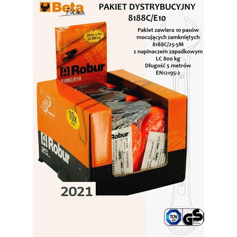 Beta pasador de sujeción 750kg 5,0m 25mm, 10 unidades en expositor – Alta resistencia para sujeción segura en tareas industriales