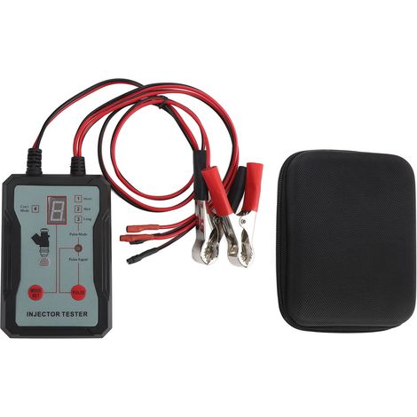 Ortviai Testeur d’injecteurs carburant 12 V avec affichage LED et 4 modes pulsés – gris (1/5)