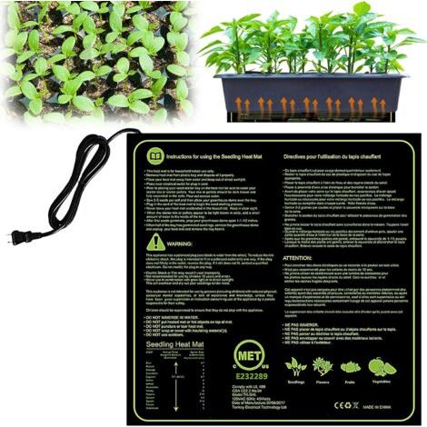 Nazalus-Vente 50cm52cm Tapis Chauffant pour Semis, Tapis Chauffant pour Plantes Coussin Chauffant Serre De Germination Imperméable pour Germination, pour Serre Germination Hydroponique ,Terrarium (1/5)