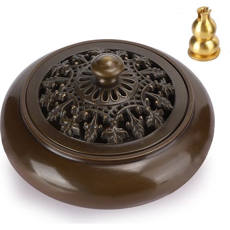 Räuchergefäß aus Kupfer für Zuhause, Räuchergefäß für den Innenbereich, handgefertigte Dekoration (8,9 cm) (1/5)