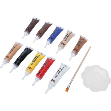 Kit de réparation de meubles en bois : 10 mastics à bois de couleurs fondamentales pour retoucher les armoires à la maison (1/5)