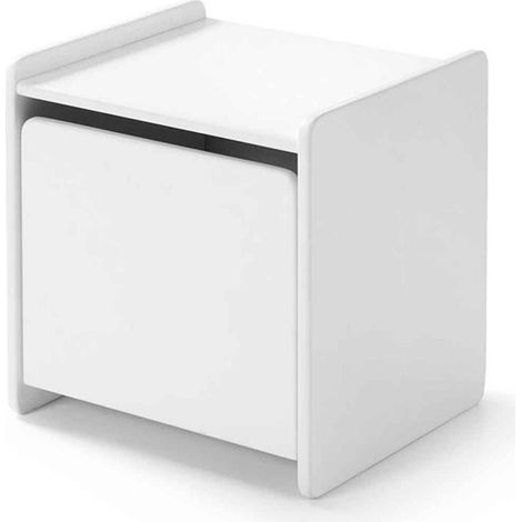Table de Chevet Enfant "Kiddy" 40cm Blanc (1/2)