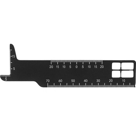 Règle de mesure pour prothèses dentaires en métal, double face, outil médical de précision pour dentisterie, instrument de contrôle des espaces interdentaires (1/5)