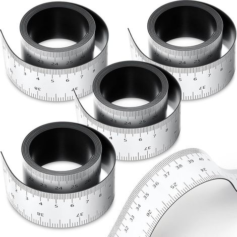 Règle Magnétique Flexible de 39,37 Pouces avec à Mesurer Magnétique en Pouces et en Centimètres, 4 Pièces (1/5)