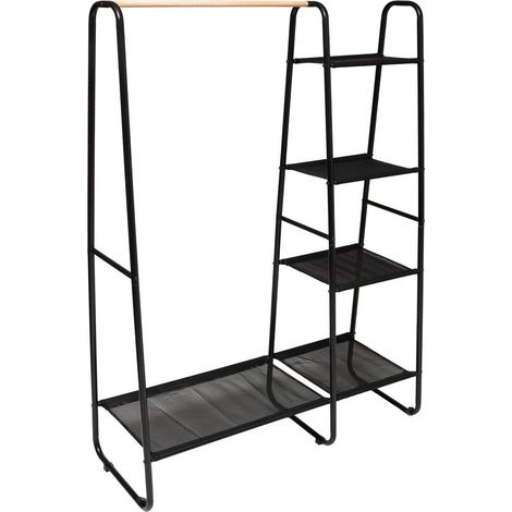 Appendiabiti artemis a 4 ripiani nero  - 5five