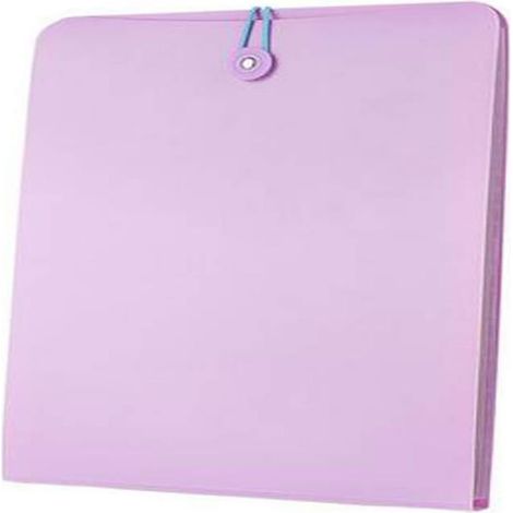 Irovami Porte-documents extensible vertical Snow Abonci à 7 compartiments, format A4/Lettre, fermeture élastique, violet (1/5)