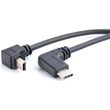 OTG-Kabel (Bildlesekabel) für Canon-Kameras, USB-C-Stecker auf Mini-5-Pin-Stecker-Winkeladapter für Android-Handys, kompatibel mit Android-Handys und Canon-Kameras. (1/3)