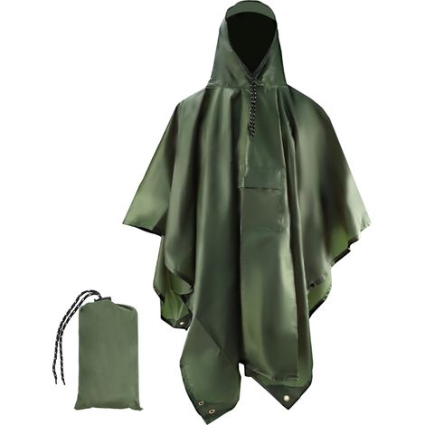 Poncho Pluie Imperméable Léger pour Hommes, Cape de Pluie Poncho pour la Randonnée et la Pêche