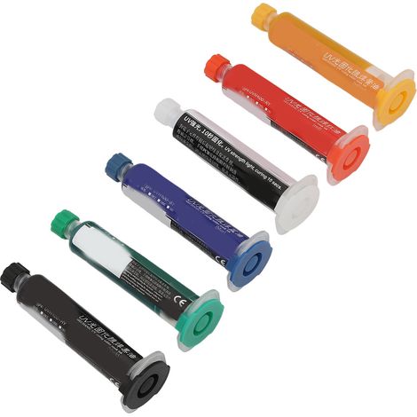Vernis épargne photosensible à polymérisation UV en 6 pièces pour circuits imprimés et BGA - vernis épargne sans nettoyage (1/5)