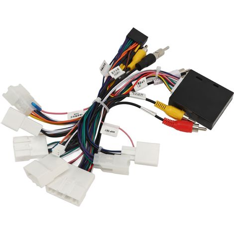 Faisceau de câblage pour autoradio avec adaptateur décodeur CANBUS USB pour Camry, Corolla, RAV4, 4Runner et Tacoma, amplificateur et commandes au volant. (1/5)