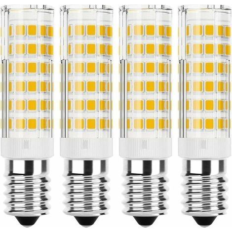 Lot de 4 Ampoule LED E14 7W 6000K Blanc Froid LED Ampoule Maïs E14 LED Équivalent Ampoule Halogène Non Dimmable Sans Scintillement 360° Lumier pour Salon Applique Murale LED de Réfrigé (1/4)