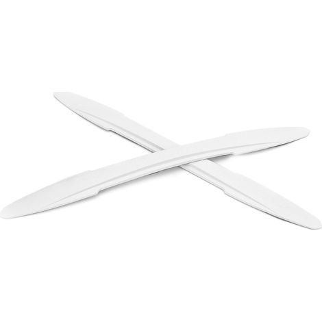 2pcs Protection Pare-Chocs Auto Bande de Protection Angle Porte Avant Arrière Blanc Style Fibre de Carbone Universel (1/5)