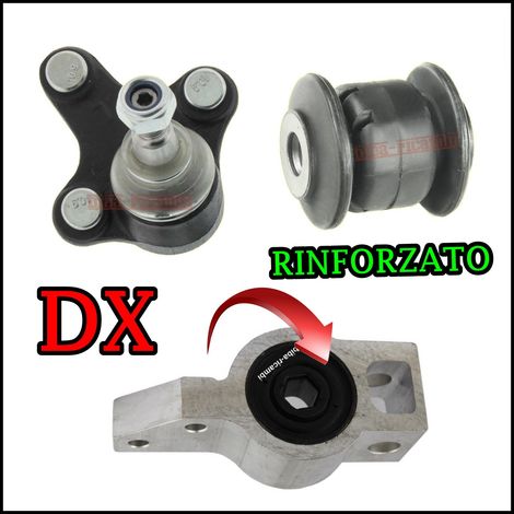Kit ripara braccio anteriore rinforzato lato dx audi a3 ii seat skoda