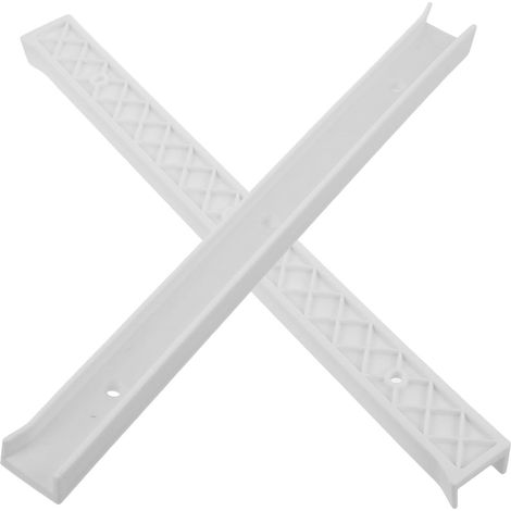 Ensemble de glissières tiroir en plastique blanc pour armoires, 28 cm (1/5)