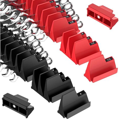 Schraubenschlüssel-Organizer magnetisch 42-tlg modular mit Etiketten (1/5)