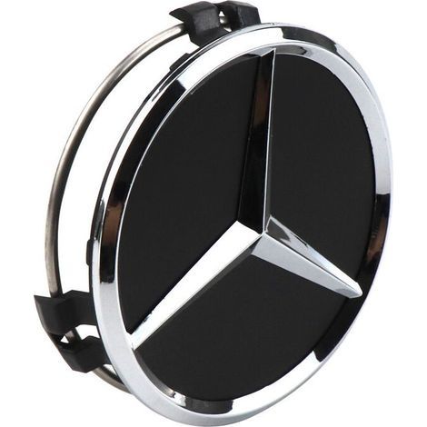 Mercedes-Benz 75-mm-Radnabenemblem (4 Stück) für W202, W203, W204, W208, W210 (1/4)