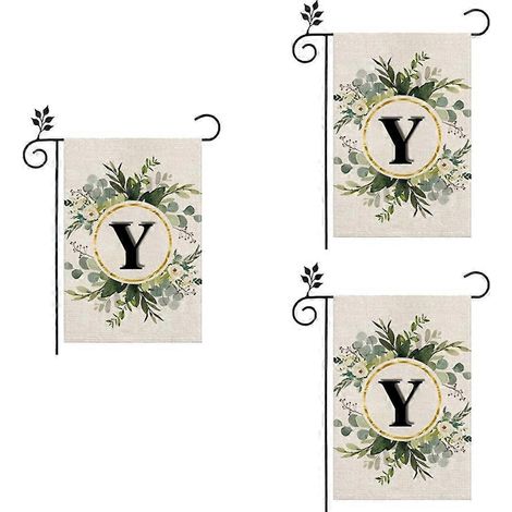 Y Leinen-Gartenflagge, doppellagig, doppelseitige Buchstaben