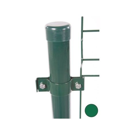 Cloture & Jardin – Colliers doubles de fixation pour poteaux ronds – Compatible ø 48mm – Lot de 6 – Fixation universelle pour grillage rigide