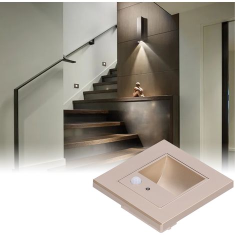 Éclairage d'escalier LED intégré à détection de présence humaine, lampe de signalisation pour allées et rues, 85-240 V (1/5)