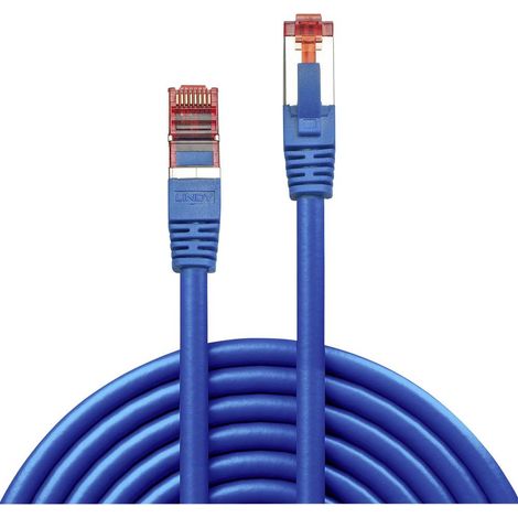 LINDY RJ45 Cavo di rete, cavo patch CAT 6 S/FTP 20.00 m Blu con protezione (1/2)