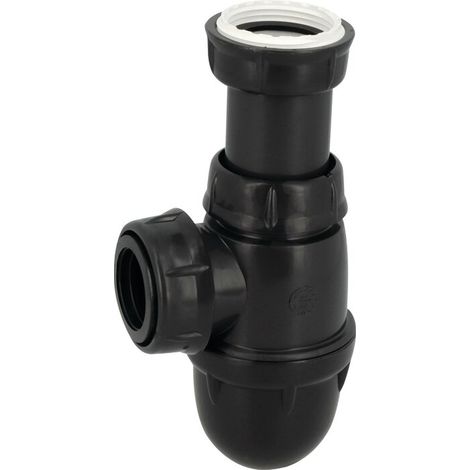 Nicoll – Siphon de lavabo universel – Entrée 1''1/4 et 1''1/2 – Sortie Ø 32 et Ø 40 mm – Débit 58 l/min – 80% matières recyclées (1/3)