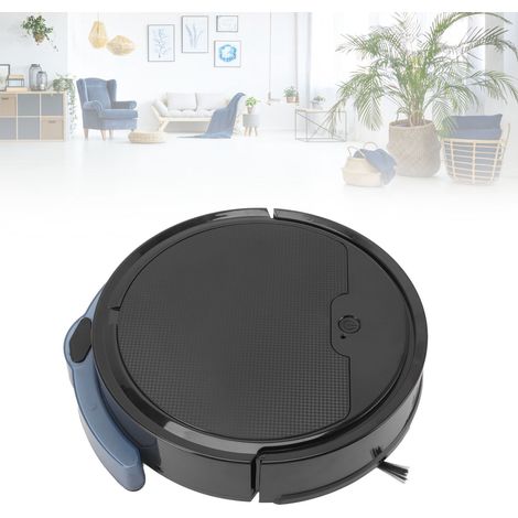 Aspirateur robot 3 en 1 (balayage, aspiration et lavage) avec programmation via application, puissance d'aspiration intelligente de 2000 Pa, conception anti-chute, chargement USB, noir. (1/5)