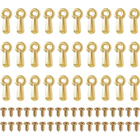 Kit de fijación con ganchos, 100 clips para marcos de fotos, clips de herrajes para marcos de fotos con 100 tornillos, para colgar cuadros, fotos, pinturas - dorado. (1/5)