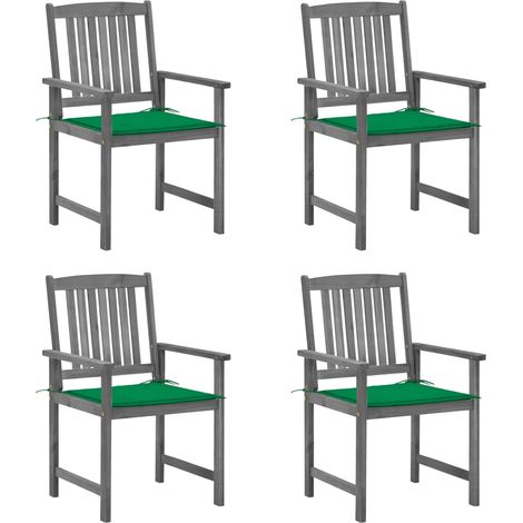 Chaises de metteur en scène avec coussins 4 pcs Gris Acacia 4 (1/5)