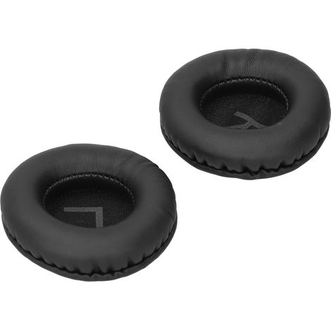 Universelle 70-mm-Ersatz-Ohrpolster für Kopfhörer, schwarze Ohrmuscheln mit L/R-Markierungen (1/5)