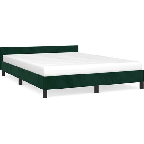 Maison Exclusive - Giroletto senza Materasso Verde Scuro 140x190 cm in Velluto (1/5)