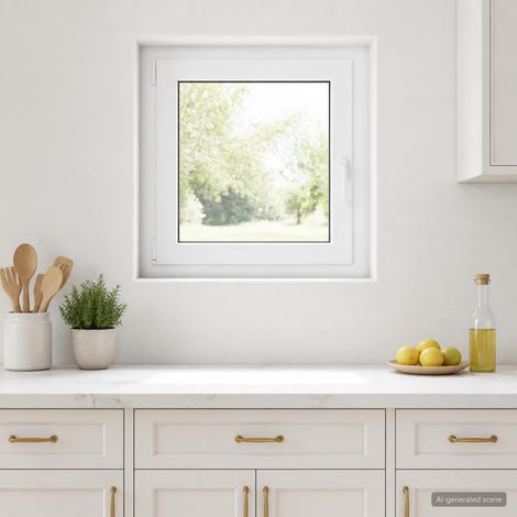 vidaXL Color interno de ventana de sótano blanco RISOR 70 x 70 cm (1/5)
