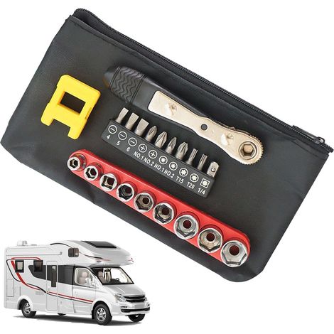 Juego completo de destornilladores de carraca, herramienta multiusos para todo tipo de reparaciones. (1/5)