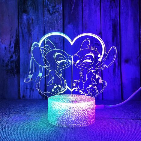 Lampe, Veilleuse 3D, Lampe LED Anime 3D Illusion pour Enfants, 7 Couleurs, Avec à Intensité Variable, Veilleuse Stéréoscopique, Cadeau pour Enfants (1/5)