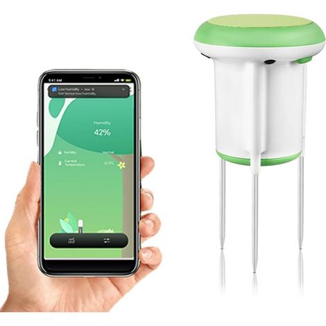 Capteur d'humidité de la température du sol intelligent pour ZigBee Smart Home Jardinage Surveillance des sols en pot IP67 Étanche Télécommande (1/5)