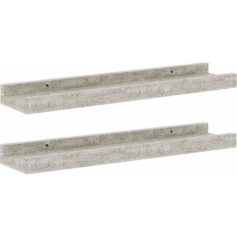 Maison Exclusive - Wandregale 2 Stk. Betongrau 40x9x3 cm