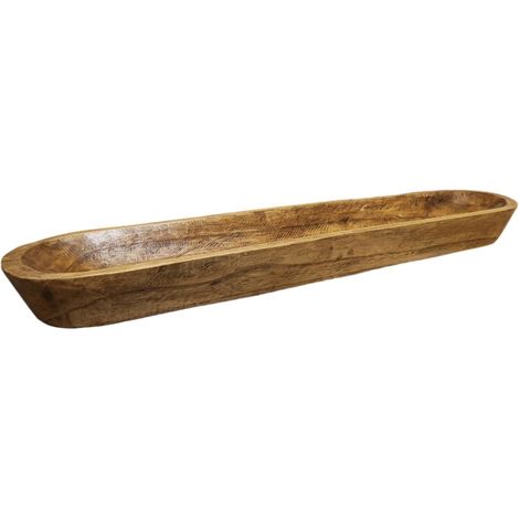 Coupe décorative en bois vide-poche design pour salon et entrée 100 x 22 x 10 cm - PANGIVO (1/4)