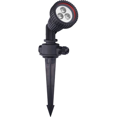 Forlight Tidian Foco Proyector Exterior para Jardín con IP65. Proyector con Pincho para Césped. Para Bombilla GU10. Color Negro