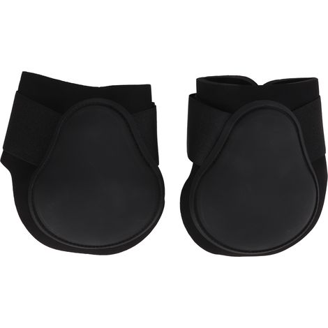 1 paire de guêtres de soutien pour chevaux, en néoprène et polyuréthane, pour les postérieurs, idéales pour les sports de haute vitesse. Noires, taille XL. (1/5)