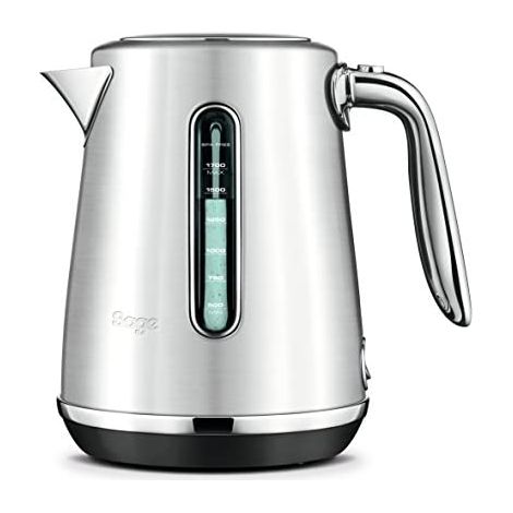 Sage Soft Top Luxe - Hervidor de Agua Eléctrico Silencioso - Kettle de Ebullición Rápida - 1.7L, sin Cable, Acero Inoxidable (1/4)