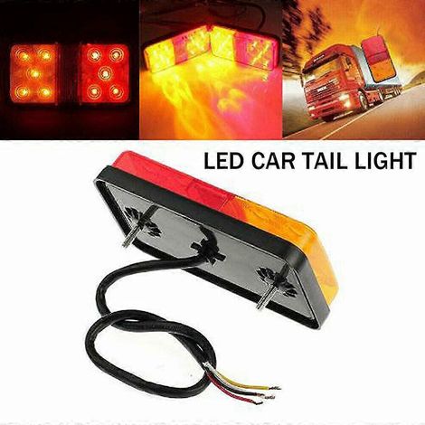 Feu arrière 1 pièce à 10 LED 12 V, clignotant, feu stop, feu de freinage pour remorque, camion ou caravane (1/5)