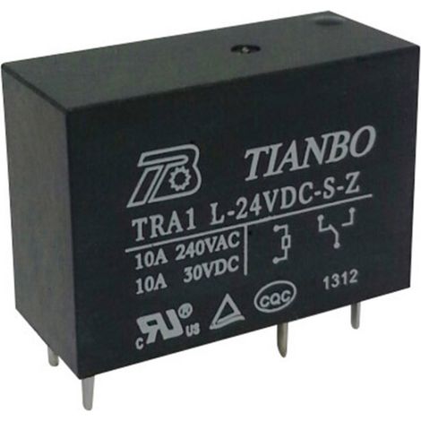 Tianbo Electronics TRA1 L-24VDC-S-Z Printrelais 24 V/DC 12 A 1 Wechsler 1 St.