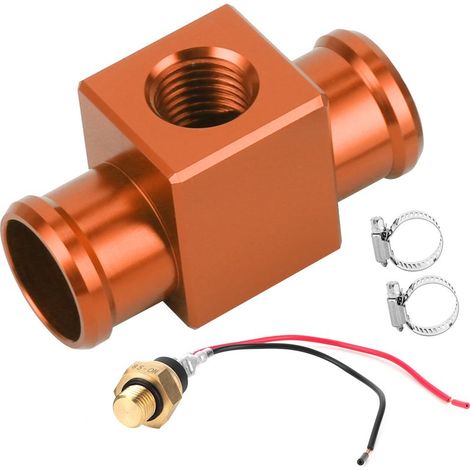 Thermostat interrupteur de température d'eau, radiateur, liquide de refroidissement, capteur de température du ventilateur pour moto, ATV, véhicule tout-terrain (Orange) (1/5)