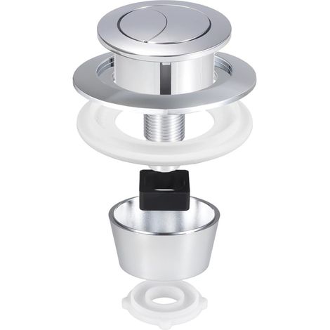 Bouton-poussoir de rechange pour WC (2 pièces) - Double chasse (1/4)