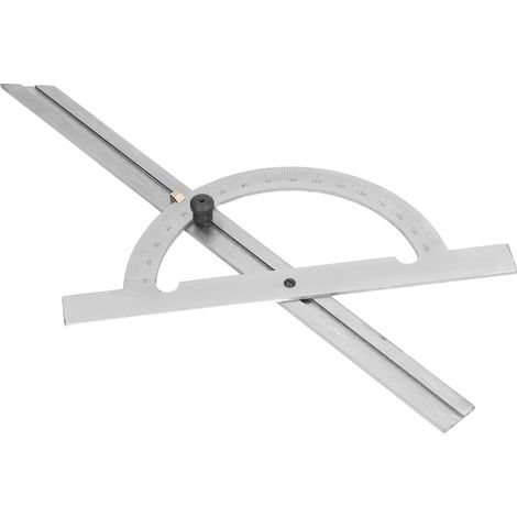 Rapporteur d'angle portable en acier au carbone, réglable et de haute précision, pour le travail du bois, 200 x 400 mm (1/5)