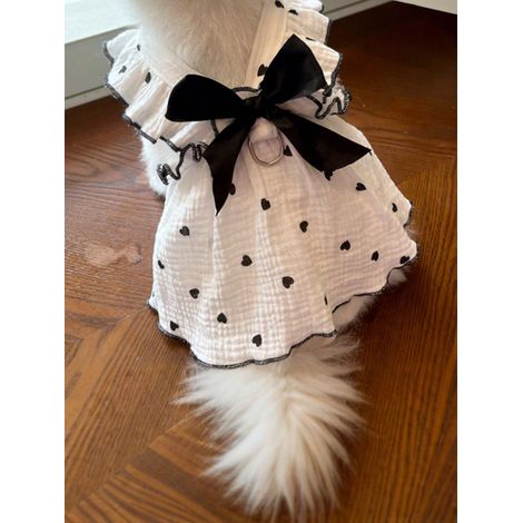 Robes pour animaux domestiques printemps été, pour chiens, chats, Teddy, Bichon Frisé, Pomeranian, tenues à thème adorable amour. Taille S (1/4)