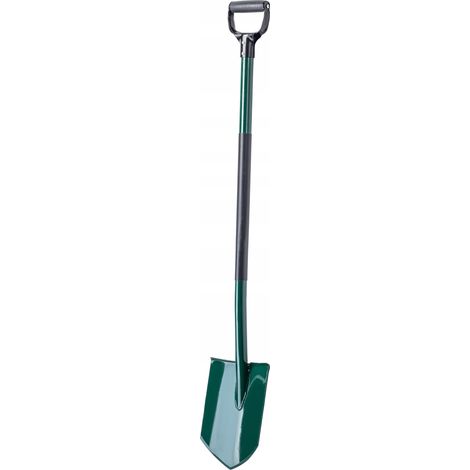 KADAX Spaten, Grabspaten für Garten, Gespitzt, Grün, 18 x 118 cm
