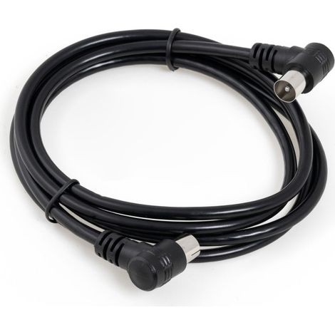 Cable antena conectores acodados 1,5m negro axil (1/3)