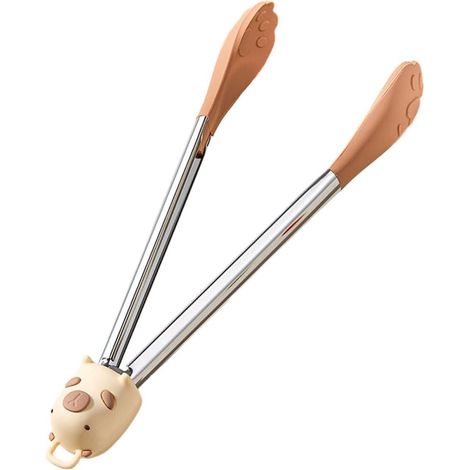 Pinces en silicone durable avec une excellente prise en main, idéales pour griller, frire et manipuler la pâte. (1/4)