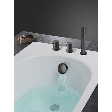 Pack bain/douche encastré sur gorge Blackmat TRIVERDE - CRISTINA ONDYNA XTV14213